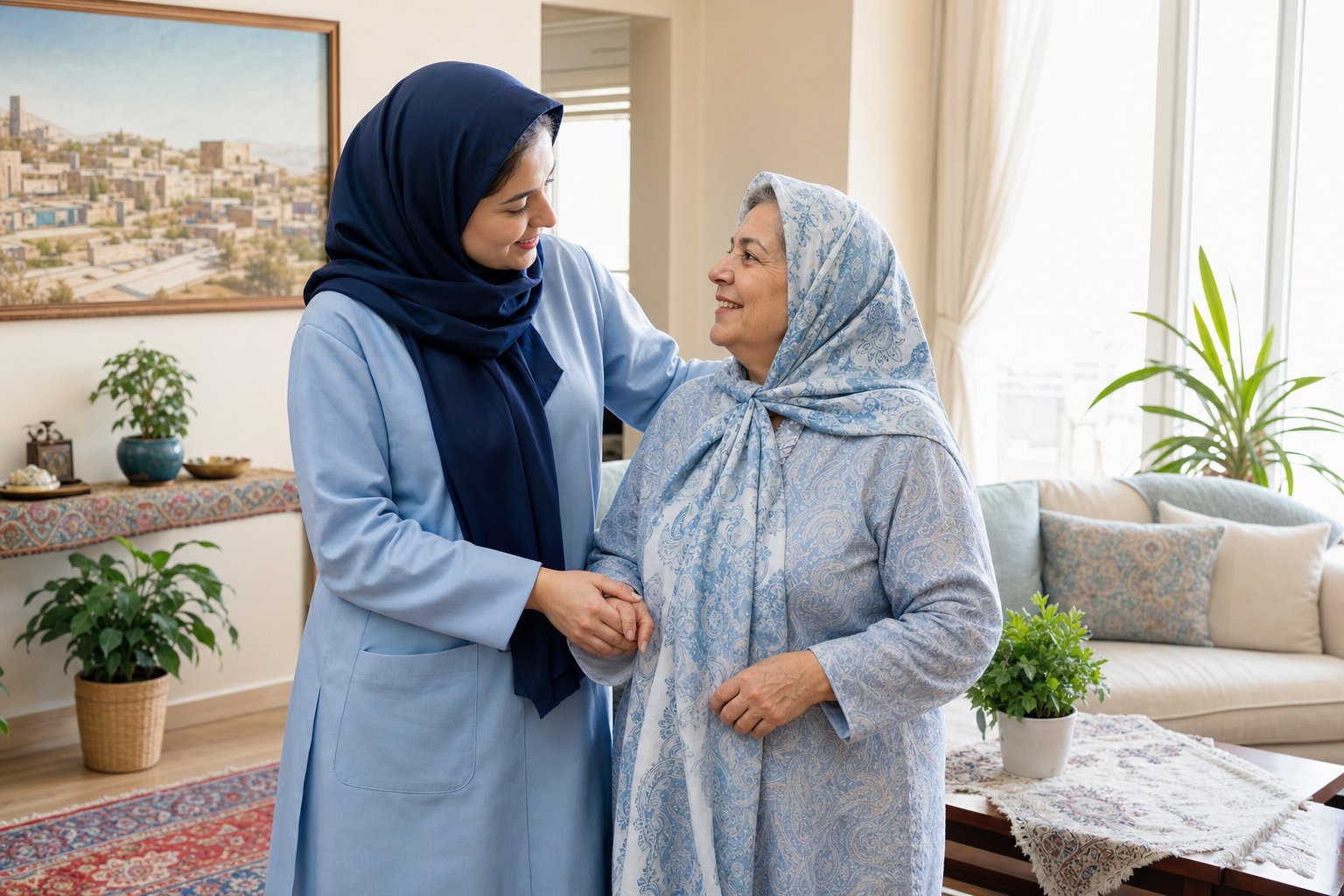 همراه آواهمیار در کنار سالمند در محیط خانه